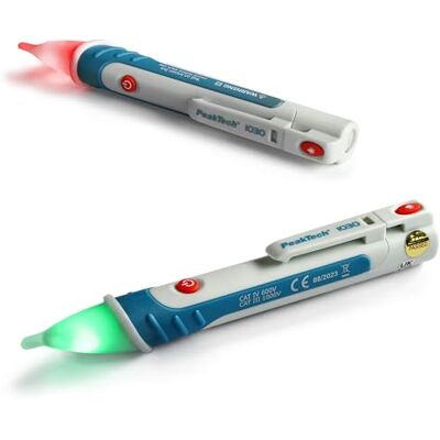 PeakTech 1030 Tester di Tensione AC senza Contatto con Lampada a LED, Campo di Funzionamento Ac 50-1000V, Sistema di Misurazione, Penna Multimetro Portatile, Segnale Acustico 157X26Mm PeakTech 1030 Tester di Tensione AC senza Contatto con Lampada a LED, Campo di Funzionamento Ac 50-1000V, Sistema di Misurazione, Penna Multimetro Portatile, Segnale Acustico 157X26Mm
