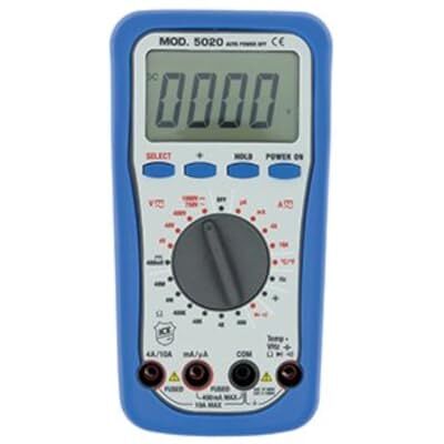 ELCART Multimetro digitale 3,5 digit ICE 5020 Funzioni: tensione DC, tensione AC, corrente DC, corrente AC, resistenza, capacita', temperatura, test di continuita', prova led e test batterie ELCART Multimetro digitale 3,5 digit ICE 5020 Funzioni: tensione DC, tensione AC, corrente DC, corrente AC, resistenza, capacita', temperatura, test di continuita', prova led e test batterie