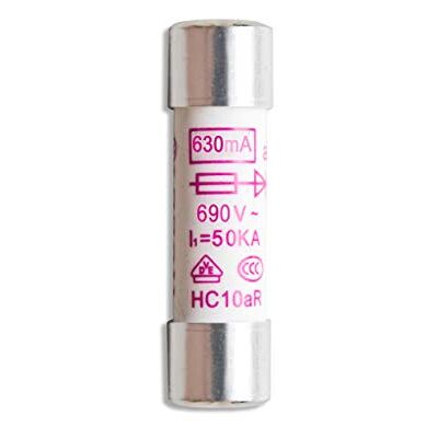 PEAKTECH P7515 - Fusibile 10,3x38mm - 690V, 0,63A - AR PEAKTECH P7515 - Fusibile 10,3x38mm - 690V, 0,63A - AR
