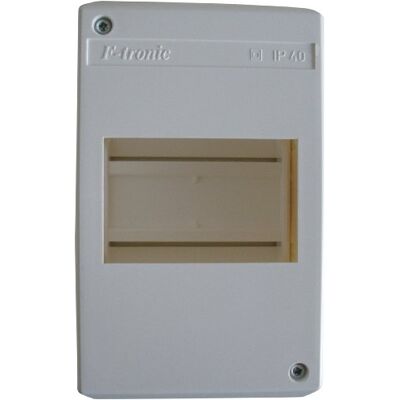 Unitec , Piccola scatola di distribuzione elettrica, sopraintonaco, IP 40, 1 x 4 Moduli Unitec , Piccola scatola di distribuzione elettrica, sopraintonaco, IP 40, 1 x 4 Moduli