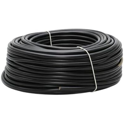 Electron Cavo H05VV-F H05VVF, 4x0.75 mm2, matassa 100m, nero, impianto elettrico, 380V 400V, 4 conduttori, per interno adatto ambienti umidi, trifase, 4G0.75, elettricità prolunga, presa corrente Electron Cavo H05VV-F H05VVF, 4x0.75 mm2, matassa 100m, nero, impianto elettrico, 380V 400V, 4 conduttori, per interno adatto ambienti umidi, trifase, 4G0.75, elettricità prolunga, presa corrente