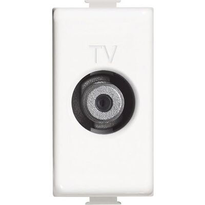 BTicino Matix Presa SAT Coassiale Tipo F, Bianco, 1 m BTicino Matix Presa SAT Coassiale Tipo F, Bianco, 1 m