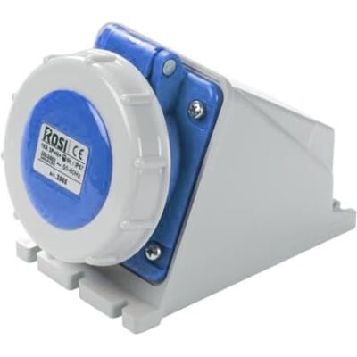 ROSI Presa industriale da parete, 220V 230V, 3 poli 2P+T, 32A, IP67 1002561 ROSI Presa industriale da parete, 220V 230V, 3 poli 2P+T, 32A, IP67 1002561