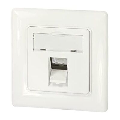 Logilink -Scatola da incasso per 1 modulo Keystone, compatibile con design, bianco puro (RAL 9010), 1 porta Logilink -Scatola da incasso per 1 modulo Keystone, compatibile con design, bianco puro (RAL 9010), 1 porta