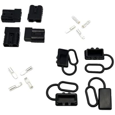 Offgridtec confezione da 4 connettori Anderson con cappuccio antipolvere per cavi 6AWG, compatibili SB50 Anderson, contatti sicuri, plastica robusta, connettori 50A 600V per solare e ricarica (nero) Offgridtec confezione da 4 connettori Anderson con cappuccio antipolvere per cavi 6AWG, compatibili SB50 Anderson, contatti sicuri, plastica robusta, connettori 50A 600V per solare e ricarica (nero)