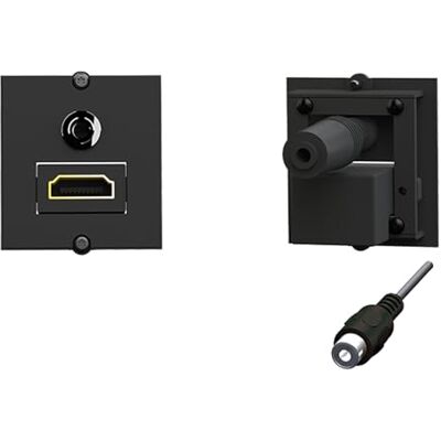 Bachmann Telaio 1 HDMI 90° + 1 Mini Jack Bachmann Telaio 1 HDMI 90° + 1 Mini Jack