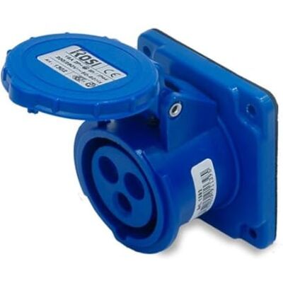 ROSI Presa industriale da incasso, 220V 230V, 3 poli 2P+T, 16A, IP54, 75x75mm 1001302 ROSI Presa industriale da incasso, 220V 230V, 3 poli 2P+T, 16A, IP54, 75x75mm 1001302