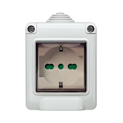 VIMAR Plana-Contenitore - IP55 - Presa universale 2 moduli VIMAR Plana-Contenitore - IP55 - Presa universale 2 moduli