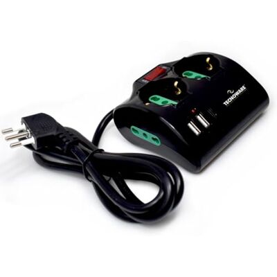 Tecnoware Power Cleaner 4 - Multipresa - Spina Italia - 2 prese schuko Tecnoware Power Cleaner 4 - Multipresa - Spina Italia - 2 prese schuko