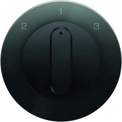 Hager Tapa interruptor 3 posicióniciones con mando rotativo, sin posición 0, series berker R.x de , negro Hager Tapa interruptor 3 posicióniciones con mando rotativo, sin posición 0, series berker R.x de , negro
