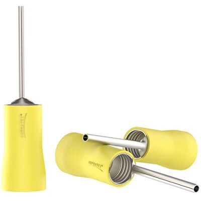 AUPROTEC 25x Capicorda a Puntale 4-6 mm² giallo punta 18 mm PTV Connettori Puntali Rotondi Preisolati PVC Tipo Pin Tondo Rame Stagnato Terminali per Cavi Fili Elettrici AUPROTEC 25x Capicorda a Puntale 4-6 mm² giallo punta 18 mm PTV Connettori Puntali Rotondi Preisolati PVC Tipo Pin Tondo Rame Stagnato Terminali per Cavi Fili Elettrici
