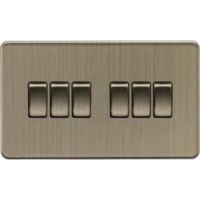 Knightsbridge Interruttore a 2 vie 10AX 6G Ottone antico Knightsbridge Interruttore a 2 vie 10AX 6G Ottone antico