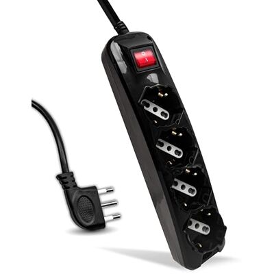 V-TAC Multipresa Elettrica Nera 4 Prese con Interruttore e Cavo da 1,5 Metri 4 Prese 10/16A Bipasso + Schuko Spina 16A Ciabatta Multipresa Presa Elettrica per Casa, Ufficio Colore Nero V-TAC Multipresa Elettrica Nera 4 Prese con Interruttore e Cavo da 1,5 Metri 4 Prese 10/16A Bipasso + Schuko Spina 16A Ciabatta Multipresa Presa Elettrica per Casa, Ufficio Colore Nero