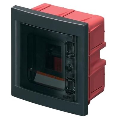 ELETTROCANALI Centralino ad incasso, 4 moduli, con morsettiera 6x10mm, nero, IP40, sportello in policarbonato fume' EC63004NE ELETTROCANALI Centralino ad incasso, 4 moduli, con morsettiera 6x10mm, nero, IP40, sportello in policarbonato fume' EC63004NE
