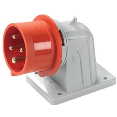 ROSI Spina industriale da parete, 380V 400V 415V, 4 poli 3P+T, 16A, IP54 1001015 ROSI Spina industriale da parete, 380V 400V 415V, 4 poli 3P+T, 16A, IP54 1001015