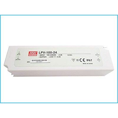 MEAN WELL ALIMENTATORE TRASFORMATORE 24 V DC USO ESTERNO IP67 SERIE LPV-100-24 (100 watt) MEAN WELL ALIMENTATORE TRASFORMATORE 24 V DC USO ESTERNO IP67 SERIE LPV-100-24 (100 watt)