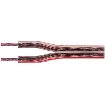 ELCART Cavo a piattina 2x1,00 mm2, 100 metri, polarizzato, conduttore in CCA, guaina in pvc trasparente, diametro 5mm ELCART Cavo a piattina 2x1,00 mm2, 100 metri, polarizzato, conduttore in CCA, guaina in pvc trasparente, diametro 5mm