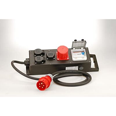 EHMANN Blocco di distribuzione mobile professionale con interruttore FI, Made in Germany, 4 uscite (1 x CEE 16 A, 3 x 230 V~), cavo da 2 m H07RN-F 5G 2,5 mm², IP54, K2, BGI-GUV-I608 EHMANN Blocco di distribuzione mobile professionale con interruttore FI, Made in Germany, 4 uscite (1 x CEE 16 A, 3 x 230 V~), cavo da 2 m H07RN-F 5G 2,5 mm², IP54, K2, BGI-GUV-I608