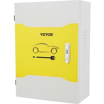 VEVOR Scatola per Cavi Esterna, Scatola di Ricarica Organizzatore per Cavi, Scatola per Recinzione elettrica in Acciaio a Freddo Antipolvere IP32, per connettore a Parete VEVOR Scatola per Cavi Esterna, Scatola di Ricarica Organizzatore per Cavi, Scatola per Recinzione elettrica in Acciaio a Freddo Antipolvere IP32, per connettore a Parete