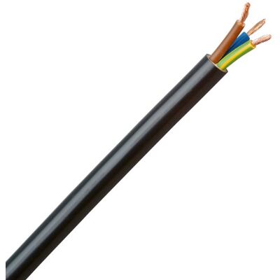 Kopp Guaina H05 VV-F 3G, 1,5 mm², 5 m, colore: Nero Kopp Guaina H05 VV-F 3G, 1,5 mm², 5 m, colore: Nero