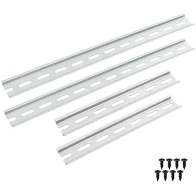 Offgridtec Set di 4 guide DIN in alluminio per distribuzione elettrica, 35 × 7,5 × 1,2 mm, profilo Top Hat, 2 × 20 + 2 × 30 cm di guide e 8 viti, per interruttori automatici, morsetti e pannelli di Offgridtec Set di 4 guide DIN in alluminio per distribuzione elettrica, 35 × 7,5 × 1,2 mm, profilo Top Hat, 2 × 20 + 2 × 30 cm di guide e 8 viti, per interruttori automatici, morsetti e pannelli di