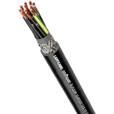 Lapp 1136551 ÖLFLEX CLASSIC 115 CY 4 x 1,5 Cavo Controllo Schermato PVC Cavo sottile resistente ai raggi UV, senza guaina interna, tensione 300/500V, fili numerati, lunghezza 10m, EMC ottimizzato Lapp 1136551 ÖLFLEX CLASSIC 115 CY 4 x 1,5 Cavo Controllo Schermato PVC Cavo sottile resistente ai raggi UV, senza guaina interna, tensione 300/500V, fili numerati, lunghezza 10m, EMC ottimizzato