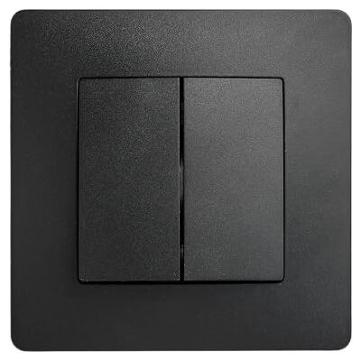 DEBFLEX Caly Interruttore Va e Vient Doppio Interruttore a Parete Quadrato per Controllo Illuminazione Terminali di Collegamento automatici ABS Installazione a incasso Nero 85 x 85 x DEBFLEX Caly Interruttore Va e Vient Doppio Interruttore a Parete Quadrato per Controllo Illuminazione Terminali di Collegamento automatici ABS Installazione a incasso Nero 85 x 85 x