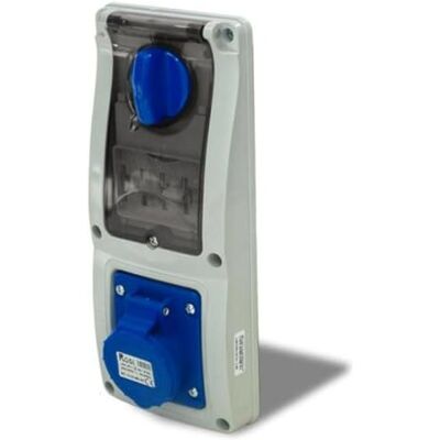 ROSI Presa interbloccata verticale con sezionatore interruttore, ad incasso, con interruttore magnetotermico, 220V 230V, 3 poli 2P+T, 32A, IP54 16.3234B6-IMT ROSI Presa interbloccata verticale con sezionatore interruttore, ad incasso, con interruttore magnetotermico, 220V 230V, 3 poli 2P+T, 32A, IP54 16.3234B6-IMT