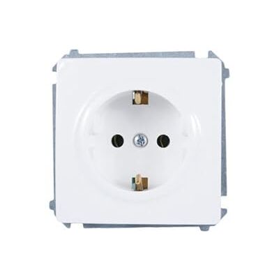 Kontakt-Simon Presa di corrente in plastica IP20, 250 V, 75 mm, 42 mm, colore: Bianco Kontakt-Simon Presa di corrente in plastica IP20, 250 V, 75 mm, 42 mm, colore: Bianco