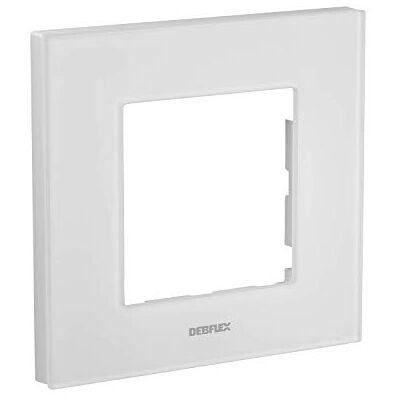 DEBFLEX Placca semplice Casual in vetro, colore: bianco DEBFLEX Placca semplice Casual in vetro, colore: bianco