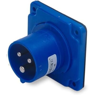 ROSI Spina industriale da incasso, 220V 230V, 3 poli 2P+T, 32A, IP54, 75x75mm 1001108 ROSI Spina industriale da incasso, 220V 230V, 3 poli 2P+T, 32A, IP54, 75x75mm 1001108