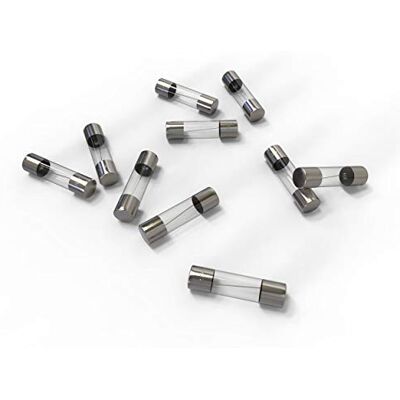 AUPROTEC Fusibile di vetro 5x20mm 1A 20A, selezione di fusibili a 2,5A, confezione da 10 pezzi AUPROTEC Fusibile di vetro 5x20mm 1A 20A, selezione di fusibili a 2,5A, confezione da 10 pezzi