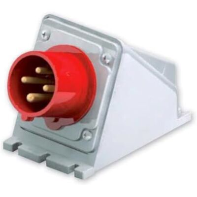 ROSI Spina industriale da parete, 380V 400V 415V, 4 poli 3P+T, 32A, IP54 1001131 ROSI Spina industriale da parete, 380V 400V 415V, 4 poli 3P+T, 32A, IP54 1001131