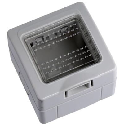 Electron Scatola a montaggio esterno con sportello, 2 Modulo/posto, Compatibile con BTicino Matix, IP55 per esterno, Grigio, Custodia, Contenitore da parete porta frutti, per interruttori/prese, idrobox Electron Scatola a montaggio esterno con sportello, 2 Modulo/posto, Compatibile con BTicino Matix, IP55 per esterno, Grigio, Custodia, Contenitore da parete porta frutti, per interruttori/prese, idrobox