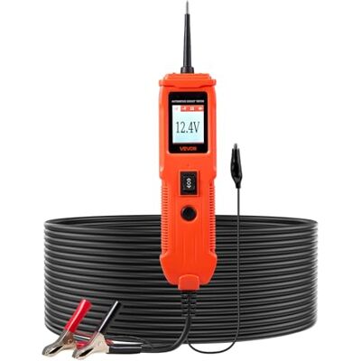 VEVOR Tester Elettrico per Circuiti Automobilistici, Tester di Tensione CC 8-35 V con Cavo da 4 m, Schermo TFT Illuminazione, Test di Continuità, Diodo, Resistenza, per Veicoli da Officina VEVOR Tester Elettrico per Circuiti Automobilistici, Tester di Tensione CC 8-35 V con Cavo da 4 m, Schermo TFT Illuminazione, Test di Continuità, Diodo, Resistenza, per Veicoli da Officina