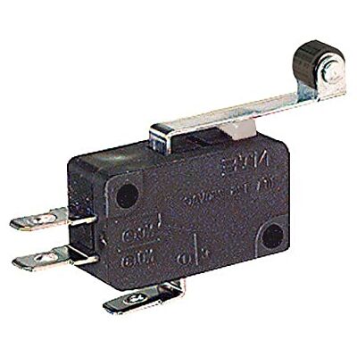 ELCART Deviatore finecorsa con leva 25,3mm con rotella, terminali faston 4,8mm, 250V 5A ELCART Deviatore finecorsa con leva 25,3mm con rotella, terminali faston 4,8mm, 250V 5A