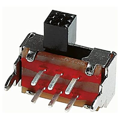 ELCART Deviatore a slitta DPDT bipolare ON-ON a 90 per circuito stampato, 30Vdc 0,3A Lup Fung SKC-22D03-G4-NA ELCART Deviatore a slitta DPDT bipolare ON-ON a 90 per circuito stampato, 30Vdc 0,3A Lup Fung SKC-22D03-G4-NA