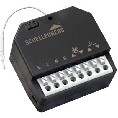 Schellenberg Interruttore tapparelle, modulo ricevitore radio per motore tapparelle elettriche, retrofit radio per motore tapparella, veneziane e motore tenda da sole Schellenberg Interruttore tapparelle, modulo ricevitore radio per motore tapparelle elettriche, retrofit radio per motore tapparella, veneziane e motore tenda da sole