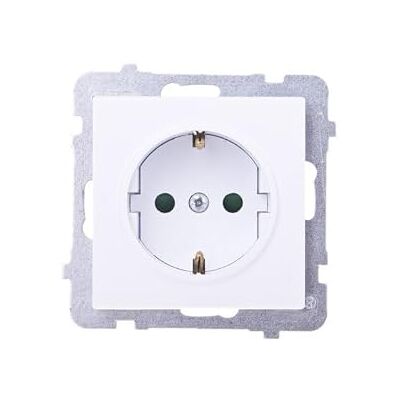 Ospel Presa di corrente, IP20, 16A, 71 mm, 40 mm, 71 mm, colore: Bianco Ospel Presa di corrente, IP20, 16A, 71 mm, 40 mm, 71 mm, colore: Bianco