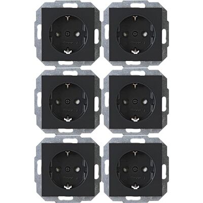 Kopp Contatto di messa a terra, 6 pezzi, colore: antracite Kopp Contatto di messa a terra, 6 pezzi, colore: antracite