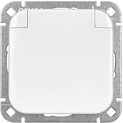 Opus ® 1 presa con contatto di protezione premium con coperchio ribaltabile, colore bianco alpino Opus ® 1 presa con contatto di protezione premium con coperchio ribaltabile, colore bianco alpino