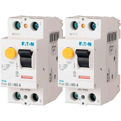 Eaton 264286 PFGM-63/2/003 Interruttore diverso, colore: bianco Controller nero 2 poli / 63 A / 30 MA Tipo AC Collegamento a vite 2 interruttori Eaton 264286 PFGM-63/2/003 Interruttore diverso, colore: bianco Controller nero 2 poli / 63 A / 30 MA Tipo AC Collegamento a vite 2 interruttori