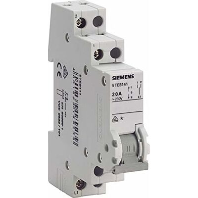Interruttore di isolamento Siemens - 5TE8142 - 20A, 1P, su guida DIN Interruttore di isolamento Siemens - 5TE8142 - 20A, 1P, su guida DIN