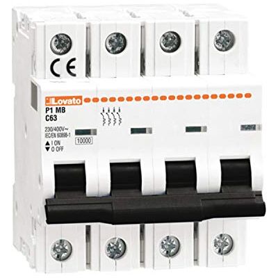 LOVATO Interruttore magnetotermico curvo C 4 poli 16A 10KA, 8,4 x 7,2 x 25 cm, bianco (Referenza: P1MB4PC16) LOVATO Interruttore magnetotermico curvo C 4 poli 16A 10KA, 8,4 x 7,2 x 25 cm, bianco (Referenza: P1MB4PC16)