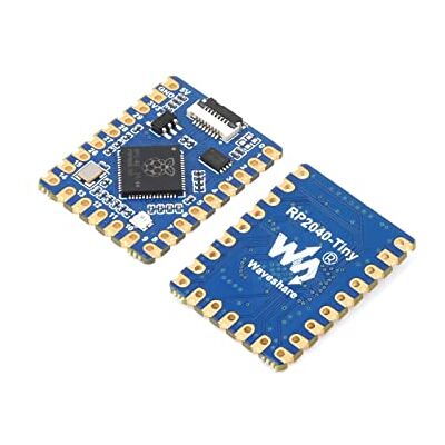 Waveshare RP2040 Scheda di Sviluppo Basata sul Raspberry Pi RP2040 Chip del Microcontrollore con Processore Arm Dual-core, 20 pin GPIO Multifunzione, Supporto C/C++, MicroPython, Arduino, 23.5 * 18 * 2.1 mm Waveshare RP2040 Scheda di Sviluppo Basata sul Raspberry Pi RP2040 Chip del Microcontrollore con Processore Arm Dual-core, 20 pin GPIO Multifunzione, Supporto C/C++, MicroPython, Arduino, 23.5 * 18 * 2.1 mm
