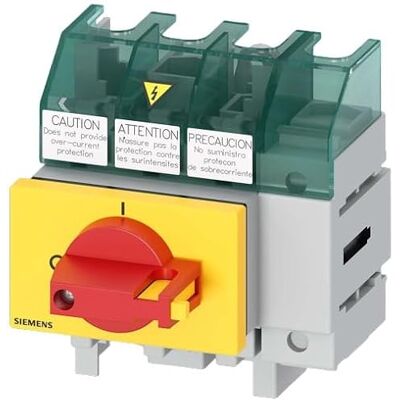 Siemens 3LD5 Interruttore separatore a 4 poli, 32 A, 32 A, SENTRON chiuso, classe CC, classe J, dimensioni fusibili Siemens 3LD5 Interruttore separatore a 4 poli, 32 A, 32 A, SENTRON chiuso, classe CC, classe J, dimensioni fusibili