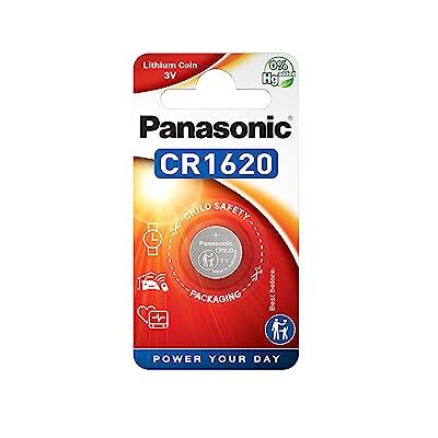 Panasonic CR 1620 Pila a Bottone, 3 V Panasonic CR 1620 Pila a Bottone, 3 V
