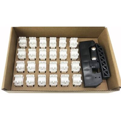 Techly Professional 369250 Kit 24 Frutti Cat.6 UTP 180° Keystone con Pinza Crimpatrice Bianco Techly Professional 369250 Kit 24 Frutti Cat.6 UTP 180° Keystone con Pinza Crimpatrice Bianco