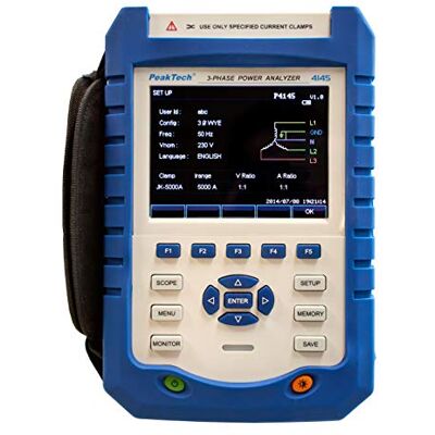 PEAKTECH 4145 - Analizzatore elettrico - Schermo TFT a colori, Analisi armoniche, Registratore dati PEAKTECH 4145 - Analizzatore elettrico - Schermo TFT a colori, Analisi armoniche, Registratore dati