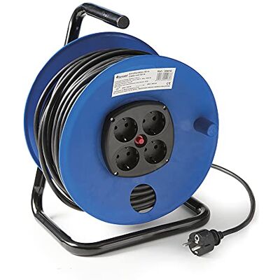 Famatel – Avvolgibile 4 prese TT 16A 250 V 50 m Cavo 3 x 1,5 Interruttore Famatel – Avvolgibile 4 prese TT 16A 250 V 50 m Cavo 3 x 1,5 Interruttore